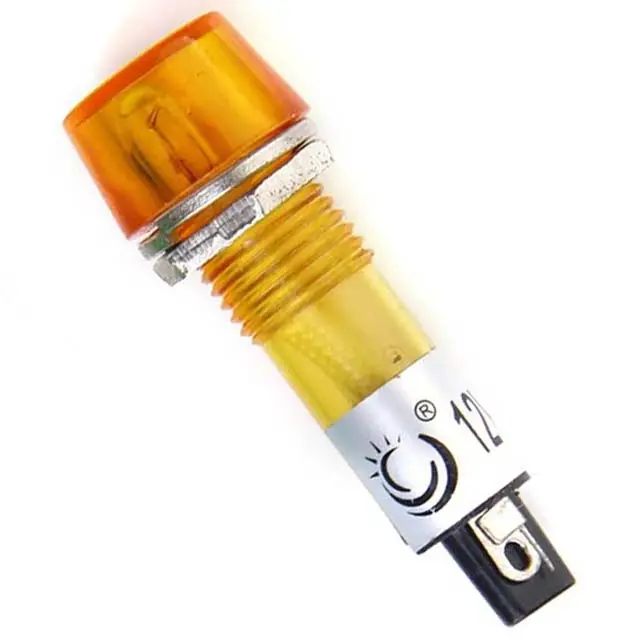Bmb-522B 12V Yellow Led Indicator Lamp, 10 Mm Round Lens, Surface-Mount 1