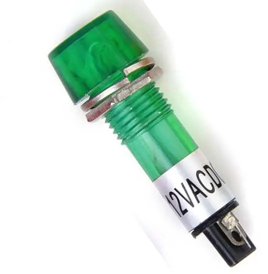 Bmd-519 12 V Led Indicator Light – 10 Mm Green, Surface-Mount Square Lens 1