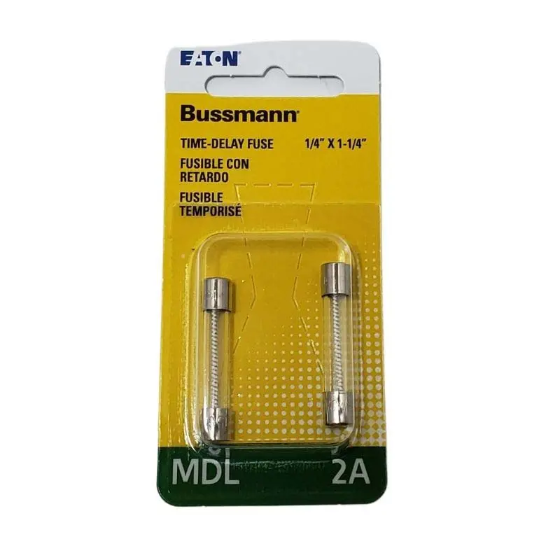 Bp/Mdl-2 Fast-Acting Glass Fuse – 2A, 250V, 6.3×32Mm (2-Pack) 1
