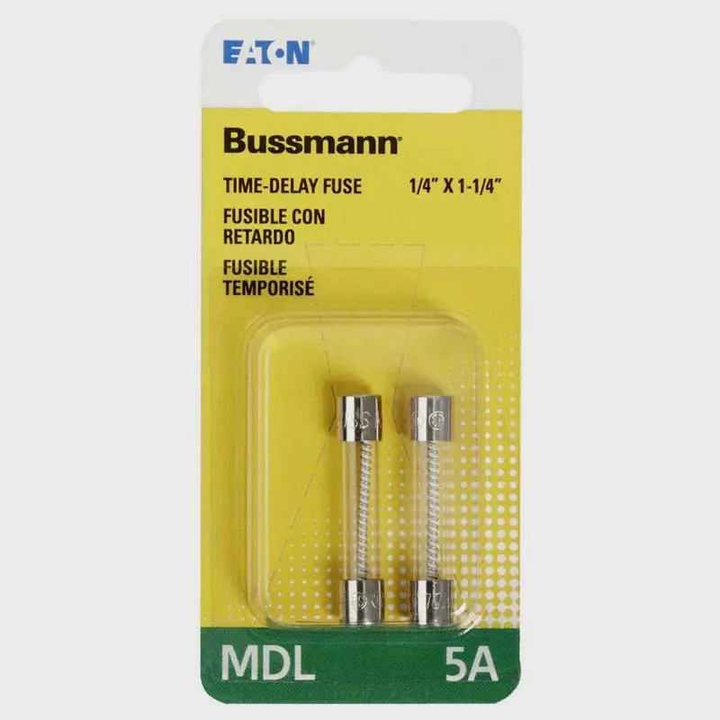 Bp/Mdl-5 Fast-Acting Glass Fuse – 5A, 250V, 6.3×32Mm (2-Pack) 1