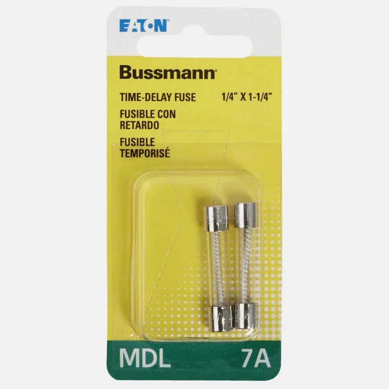 Bp/Mdl-7 Fast-Acting Glass Fuse – 7A, 250V, 6.3×32Mm (2-Pack) 1
