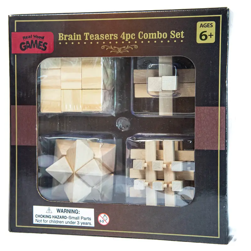 Brain Teaser Puzzle Set – 4-Piece Challenge Collection 1