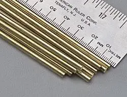 Brass Round Rod – 3/32" Diameter × 12" Length (2.38 Mm × 304 Mm) 1