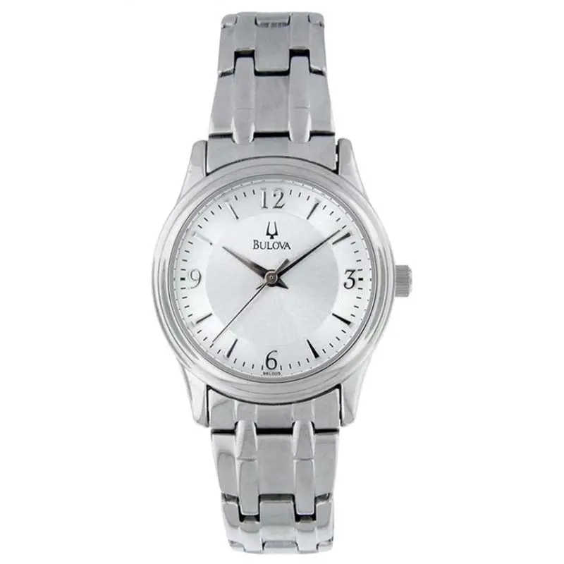 Bulova Women’S Watch – Silver Stainless Steel Case, Quartz Movement, Elegant Finish 1