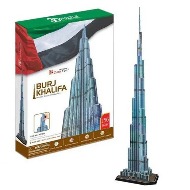 Burj Khalifa 3D Metal Puzzle – 136-Piece Skyscraper Building Set 1
