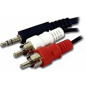 Ca1075-3 Right-Angle Stereo Audio Cable – 3.5Mm Plug To Dual Rca, 3Ft Compact Design 1