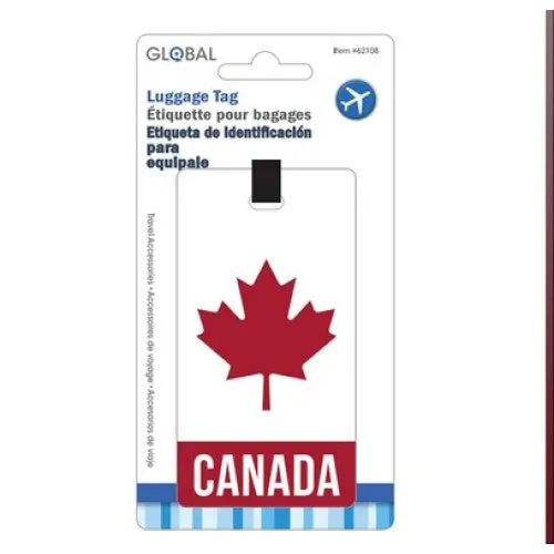 Canadian Maple Leaf Luggage Tag – 4.25 × 2.5 Inch, Durable Pvc With Flag Design 1