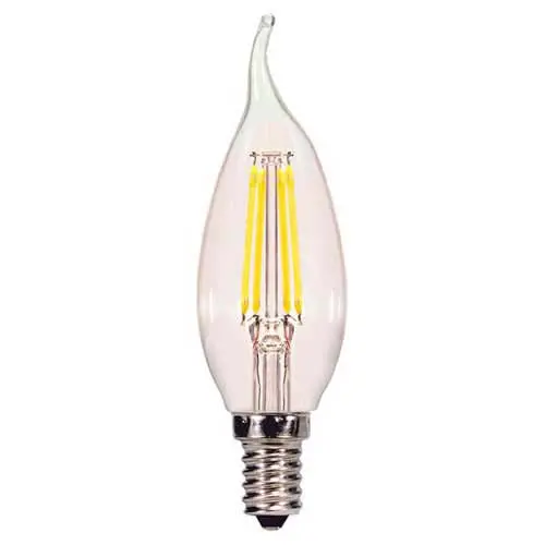 Candelabra-Base Ca35 Vintage Bulb – E12 Socket, 120V, 140 Lumens, 3000-Hour Durability 1