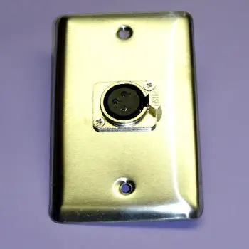 Cat-1Mxlr – Metal Xlr Wall Plate With Triple Jack Locking, Rugged Aluminum Housing 1