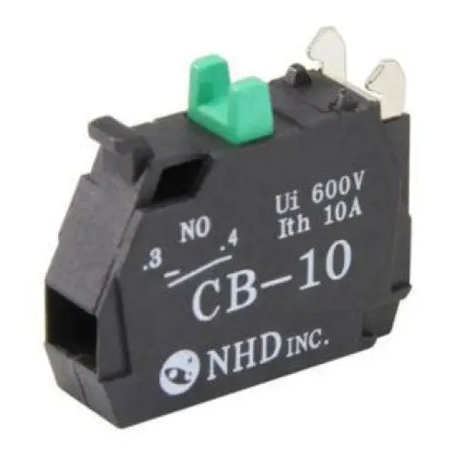 Cb-10 Normally Open Contact Block For Electrical Switches – 10A, 600V 1