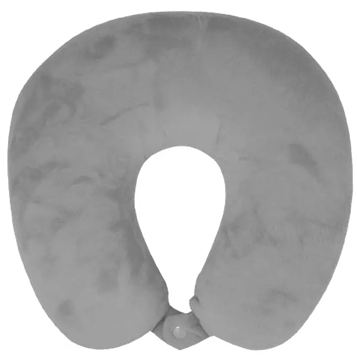 Charcoal Grey Memory Foam Travel Pillow – Premium Support With Soft-Touch Cover 1
