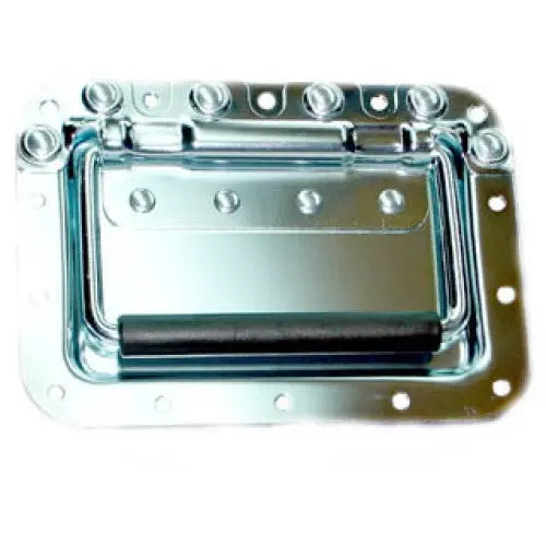 Chrome 7" X 5" Decorative Door Handle With Faceplate 1