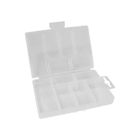 Clear Adjustable Component Storage Box – 11" X 6.7" X 2.4", 6–18 Configurable Compartments 1