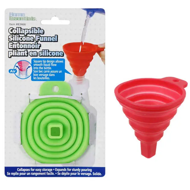 Collapsible Silicone Funnel – 7.5 Inches, Color-Assorted 1