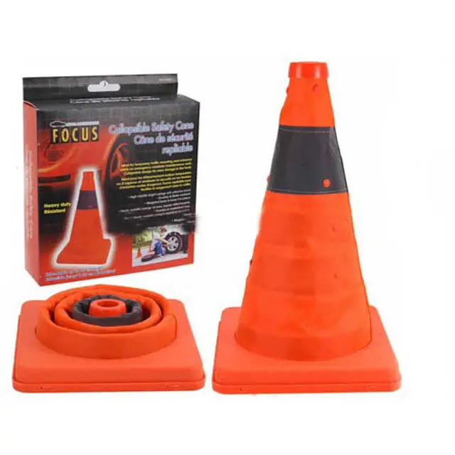 Collapsible Traffic Safety Cone – Orange, Extends To 12 Inches, Portable Design 1