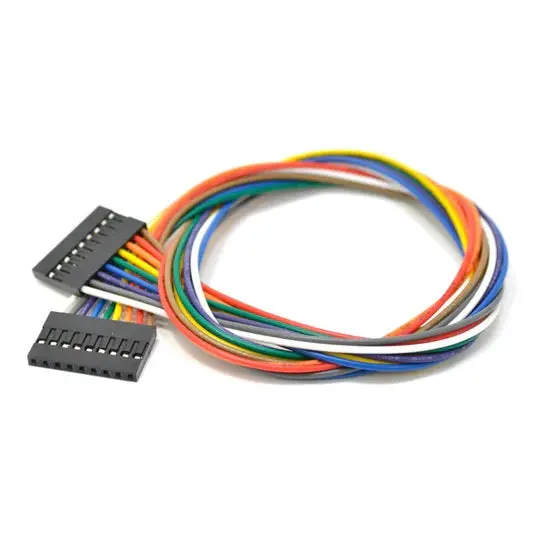 Color-Coded Female-To-Female Jumper Wires – 9-Pin, 15 In, 24 Awg, 0.1" Pitch 1