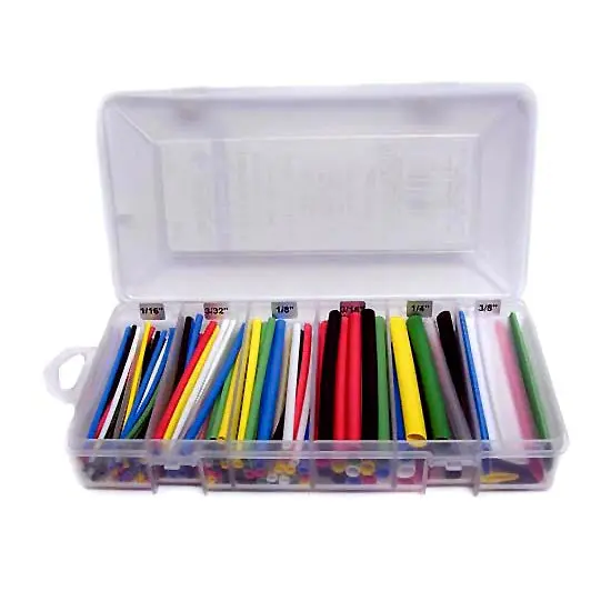 Color-Coded Heat-Shrink Tubing Kit – 1/16" To 3/8" Diameter Range, 4" Length Per Piece, 160-Piece Assortment 1
