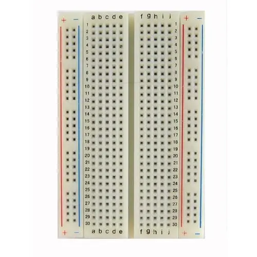 Compact 400-Point Breadboard – Dual Power Rails, 2.1 × 3.5 Inches 1