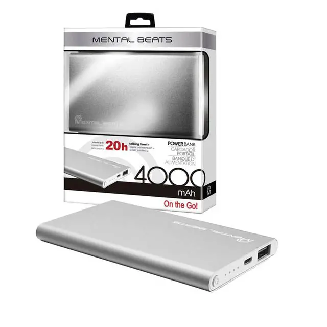 Compact 4000Mah Power Bank – Micro Usb Rechargeable External Battery 1