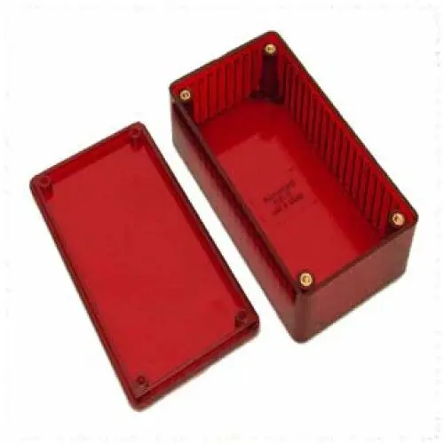 Compact Red Plastic Project Enclosure – 5.9" X 3.2" X 2.0" 1