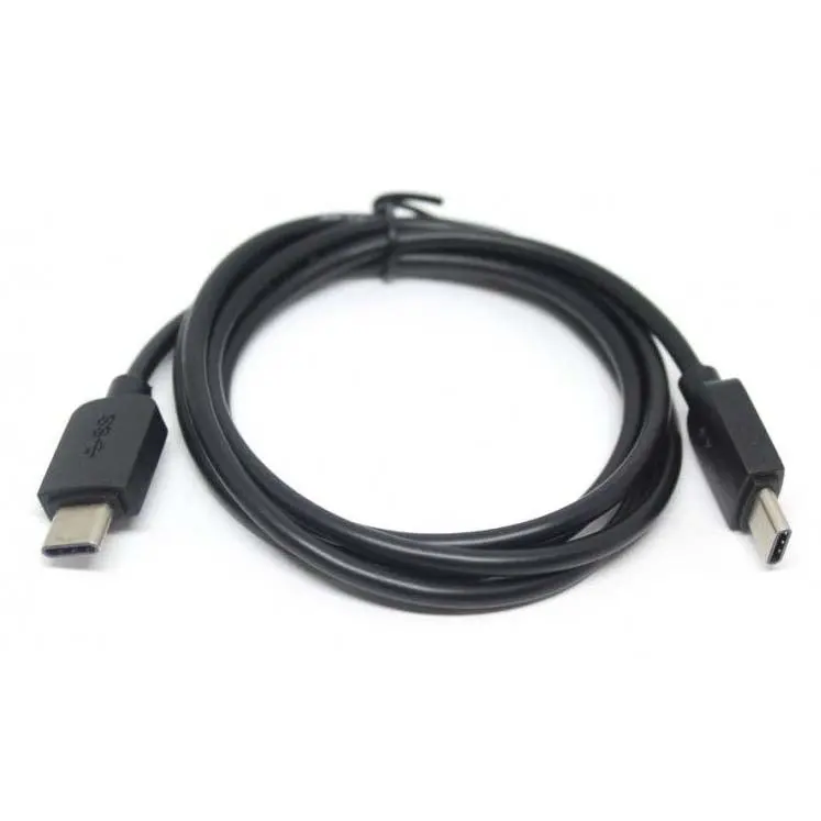 Compact Usb-C To Usb-C Cable – 3-Foot Black Braided Fast-Charging Cord 1