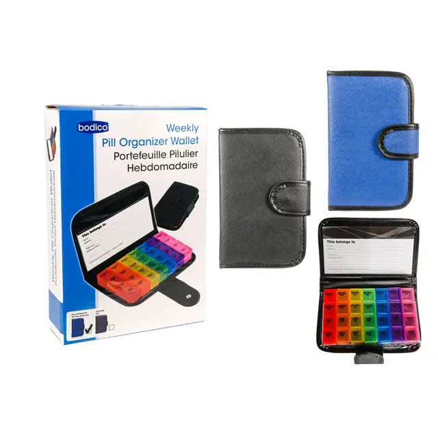 Compact Weekly Pill Organizer – Slim Wallet-Style Travel Case 1