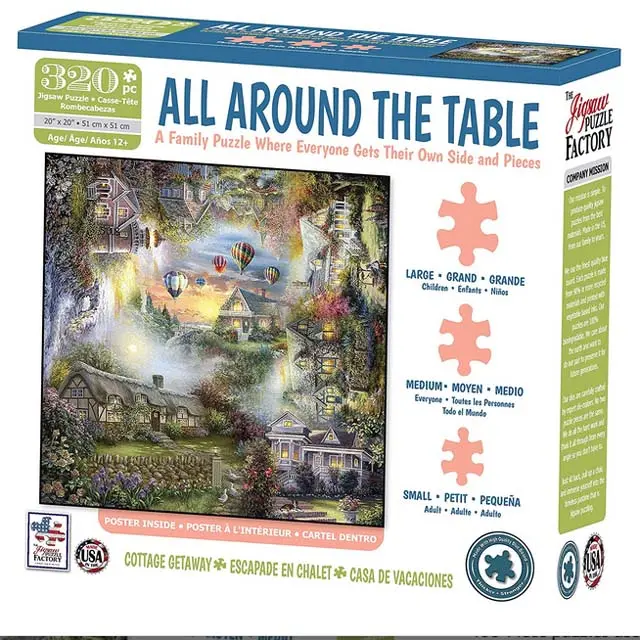 Cottage Getaway Jigsaw Puzzle – 320-Piece, 20×20-Inch Rustic Landscape 1