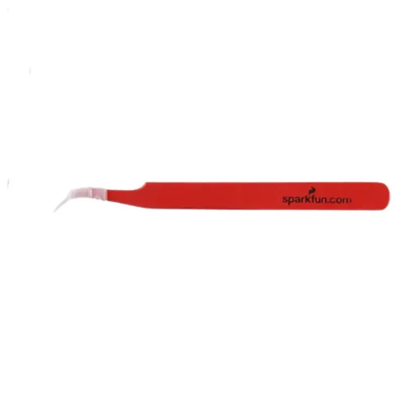 Curved Antistatic Tweezers – 4.5-Inch, Red-Anodized, Esd-Safe For Sensitive Components 1