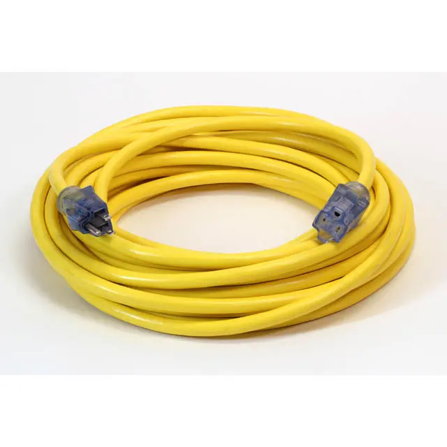 D11716100Yl – Yellow Sjtw Extension Cord, 100 Ft, 3/16 In Diameter, Heavy-Duty Outdoor Rated 1