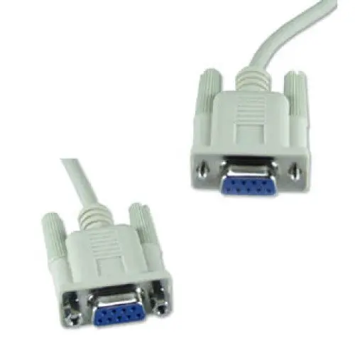 Db9 Female-To-Female Serial Cable – 6-Foot Straight Grey Rs-232 Connection Cord 1