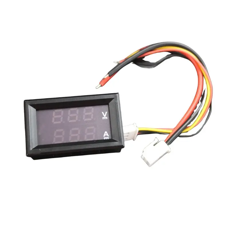 Dc Panel Meter – Dual Display For Voltage (0–100V) And Current (0–10A), Red/Blue Leds, 4.5–30V Input (Inspm-010010) 1