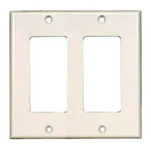 Decora-Style White Plastic 2-Position Wall Plate (Pack Of 10) 1