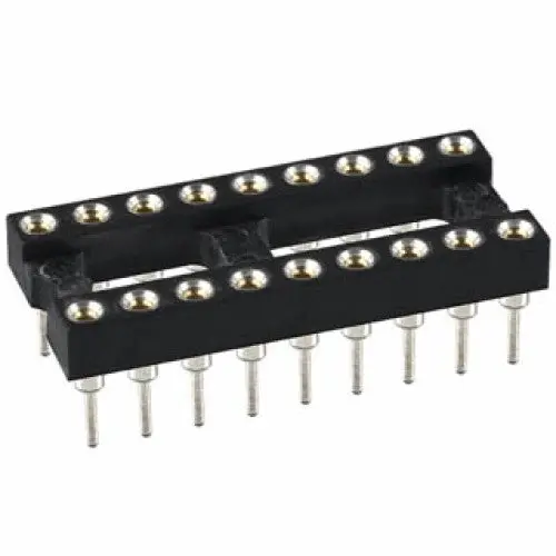 Dgb-1611-1 18-Pin Machined Dip Socket — 7.62 Mm Lead Spacing 1