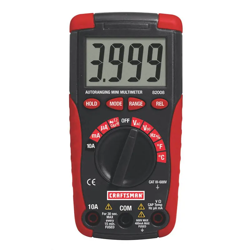 Digital Multimeter – Auto-Ranging, Cat Iii Rated, Measures Voltage, Resistance, Temperature, And Current Up To 10A 1