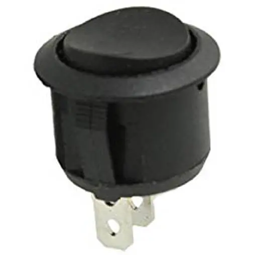 Dpdt Rocker Switch – On-Off-On Function, 10 A, 125 Vac, 19 Mm Round Snap-In Design 1