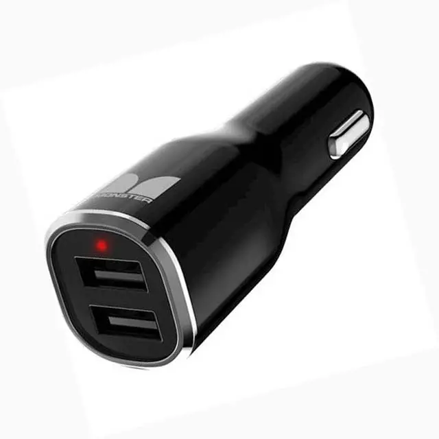 Dual-Port Black Usb Car Charger – 5V/2.4A Per Port 1
