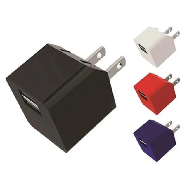 Dual-Usb Wall Charger: Compact 5V Output, 2.1A Total Fast Charging, Multi-Color Options 1