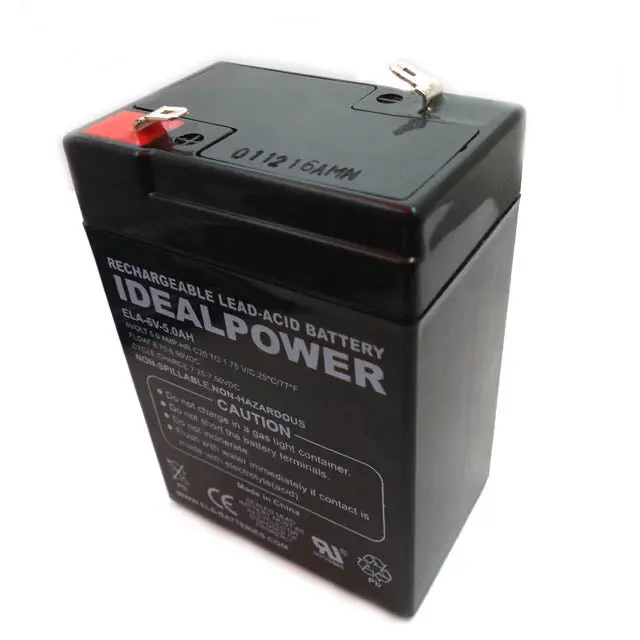 Ela6V5Ah 6V 5Ah Sealed Lead-Acid Battery – Qtab Format, 2.75 × 1.85 × 3.9 In (L×W×H) 1