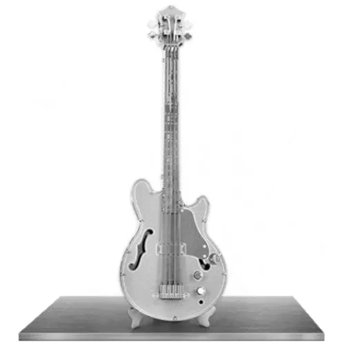 Electric Bass Guitar Metal Earth 3D Laser-Cut Musical Instrument Model 1