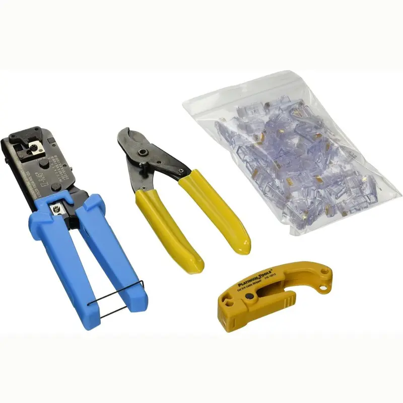 Ez-Rj45 Cat5E Crimping Kit – Includes 50 Connectors & Basic Installation Tools 1