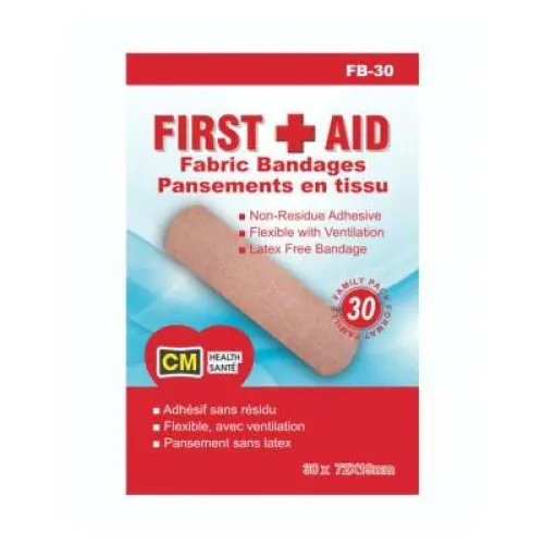 Fabric Adhesive Bandages – Breathable, Flexible, 30-Piece First-Aid Pack 1