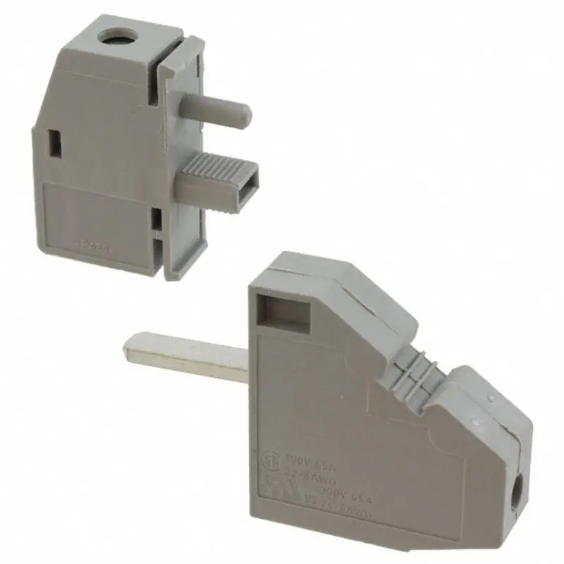 Feed-Through Gray Terminal Block – Compact Through-Board Design 1