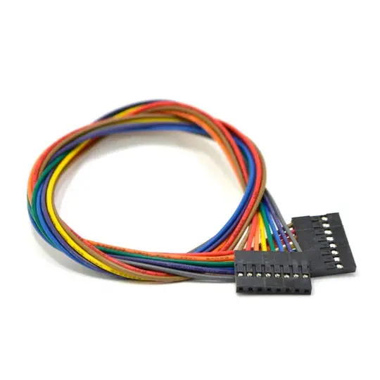 Female-To-Female Breadboard Jumper Cables – 8-Pin, 15 In, 24 Awg, 0.1" Pitch, Multi-Color Set 1