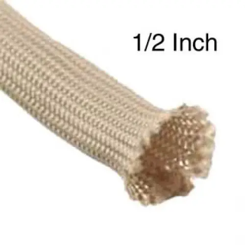 Fiberglass Expandable Protective Sleeve – 1/2 In Diameter, 10 Ft Length, 240°C Temperature Rating 1