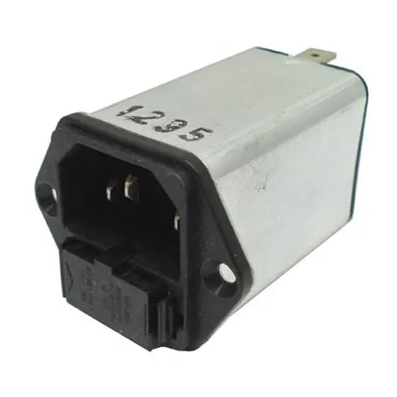Fkf2-45-4/I Emi Ac Line Filter – 4A, 125/250V, Integrated Fuse Holder & Quick-Connect Tabs 1