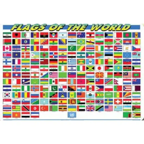 Flg-1 World Flags Themed Placemat For Geography Education And Decor 1