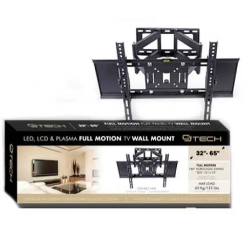 Fm00524A - Heavy-Duty Tilting And Swiveling Tv Wall Mount For 32 To 65 Inch Screens (45 Kg Capacity, Dual-Arm Design) 1