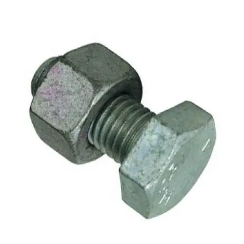 Galvanized 1/4" × 1" Full-Thread Hex Bolt Kit – Includes Nuts, 4-Pack 1