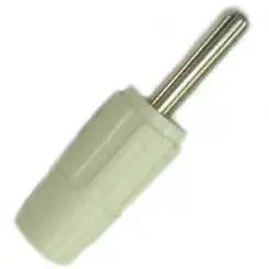 Gba-1131-1 Miniature White Banana Plug – Through-Hole, Uninsulated Design 1