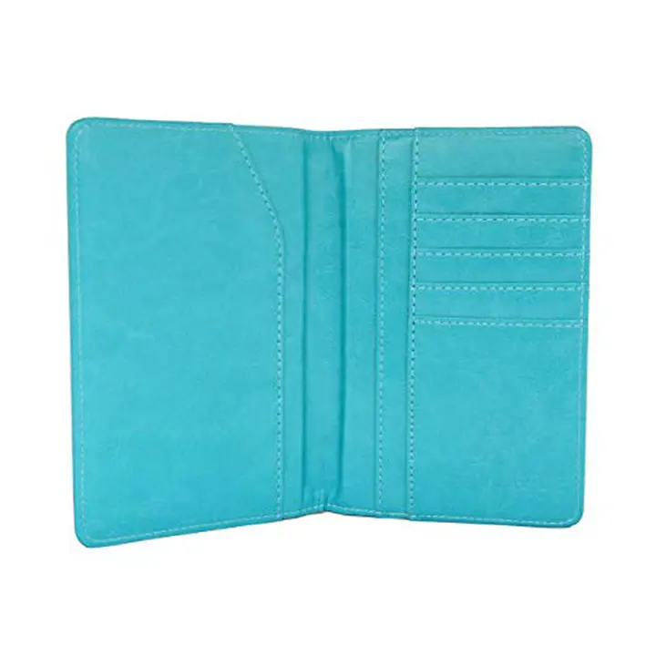 Genuine Leather Passport Holder — Blue 1